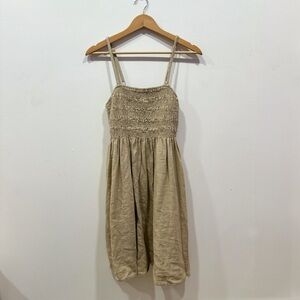 Target Neutral Scrunched Summer Babydoll Dress